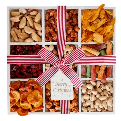 Christmas Selection of Dried Fruit and Nuts Gift Platter