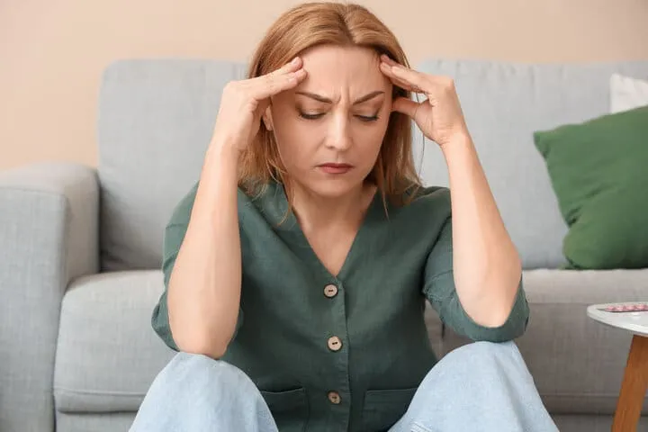 Woman's mood changes