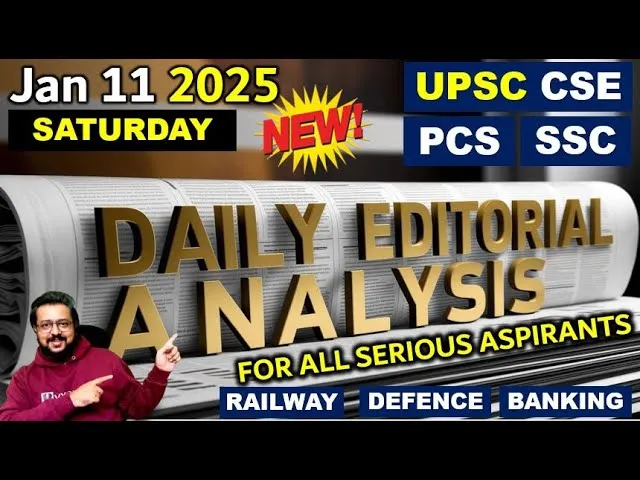 11 January 2025 | Editorial Discussion | Global Partnership for AI (GPAI) | Youth day | Vysh IAS