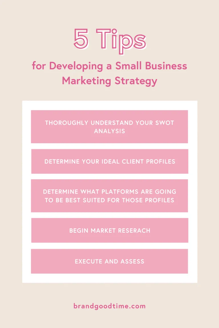 5 Tips for Developing a Small Business Marketing Strategy