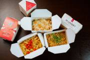 食品包裝容器俯視平放的包裝示意圖