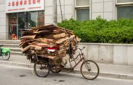 環保包材整齊堆疊的包裝示意圖