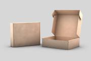 瓦楞紙箱俯視平放的包裝示意圖