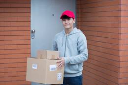 包裹、配送車輛的包裝示意圖